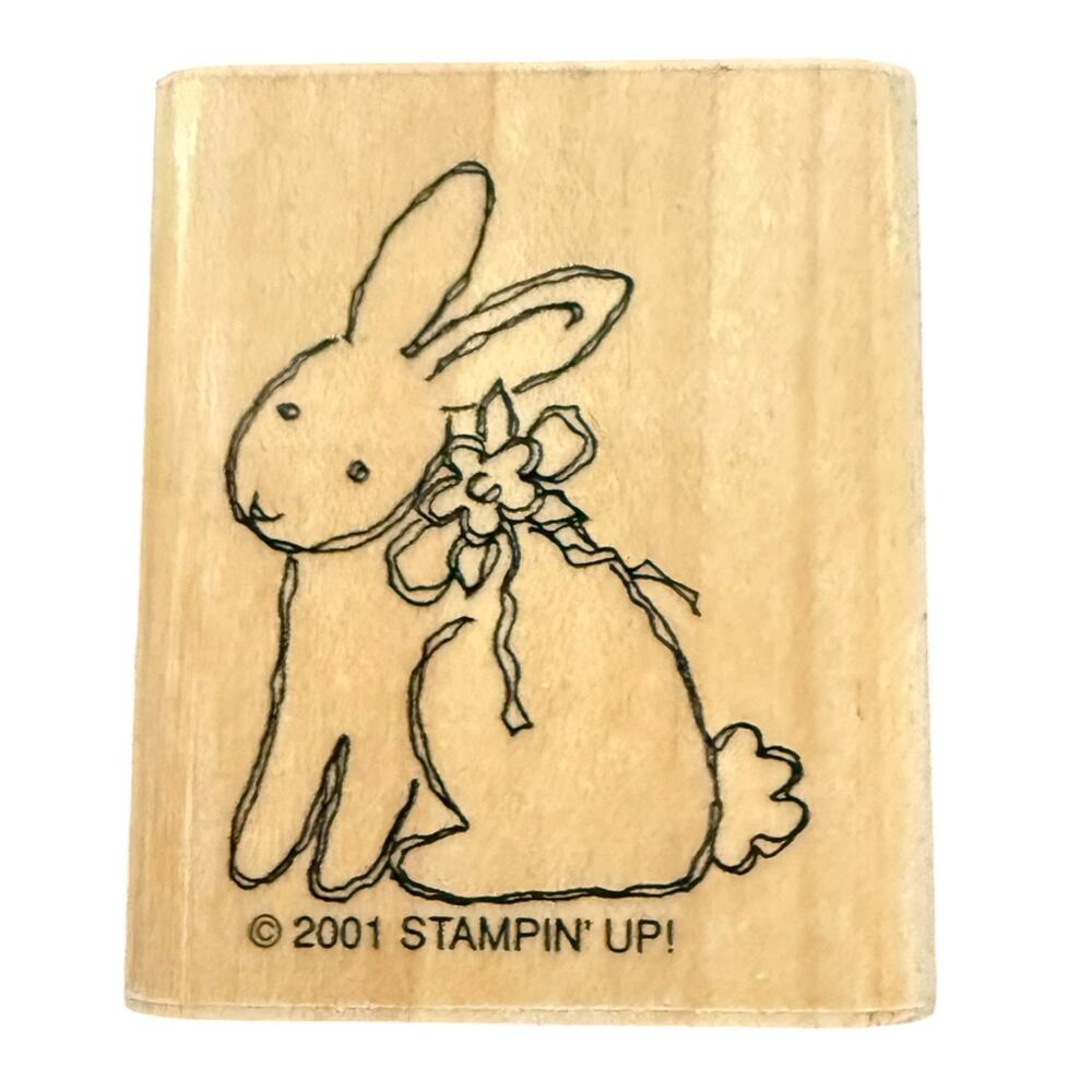 Stampin’ Up Easter Rabbit Bunny Vintage 2001 Rubber Stamp